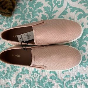 Express snake skin slip on sneakers